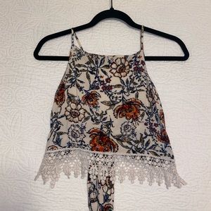 Abercrombie backless floral tank top